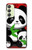W3929 Cute Panda Eating Bamboo Funda Carcasa Case y Caso Del Tirón Funda para Samsung Galaxy A24 4G