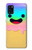 W3939 Ice Cream Cute Smile Funda Carcasa Case y Caso Del Tirón Funda para Samsung Galaxy A31