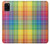 W3942 LGBTQ Rainbow Plaid Tartan Funda Carcasa Case y Caso Del Tirón Funda para Samsung Galaxy A31