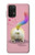 W3923 Cat Bottom Rainbow Tail Funda Carcasa Case y Caso Del Tirón Funda para Samsung Galaxy A32 5G