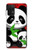 W3929 Cute Panda Eating Bamboo Funda Carcasa Case y Caso Del Tirón Funda para Samsung Galaxy A32 5G