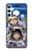 W3915 Raccoon Girl Baby Sloth Astronaut Suit Funda Carcasa Case y Caso Del Tirón Funda para Samsung Galaxy A34 5G
