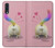W3923 Cat Bottom Rainbow Tail Funda Carcasa Case y Caso Del Tirón Funda para Samsung Galaxy A50
