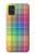 W3942 LGBTQ Rainbow Plaid Tartan Funda Carcasa Case y Caso Del Tirón Funda para Samsung Galaxy A51 5G