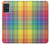 W3942 LGBTQ Rainbow Plaid Tartan Funda Carcasa Case y Caso Del Tirón Funda para Samsung Galaxy A51 5G