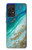 W3920 Abstract Ocean Blue Color Mixed Emerald Funda Carcasa Case y Caso Del Tirón Funda para Samsung Galaxy A52, Galaxy A52 5G