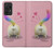 W3923 Cat Bottom Rainbow Tail Funda Carcasa Case y Caso Del Tirón Funda para Samsung Galaxy A52, Galaxy A52 5G