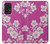 W3924 Cherry Blossom Pink Background Funda Carcasa Case y Caso Del Tirón Funda para Samsung Galaxy A52s 5G
