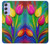 W3926 Colorful Tulip Oil Painting Funda Carcasa Case y Caso Del Tirón Funda para Samsung Galaxy A54 5G