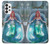 W3911 Cute Little Mermaid Aqua Spa Funda Carcasa Case y Caso Del Tirón Funda para Samsung Galaxy A73 5G