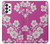 W3924 Cherry Blossom Pink Background Funda Carcasa Case y Caso Del Tirón Funda para Samsung Galaxy A73 5G