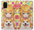 W3918 Baby Corgi Dog Corgi Girl Candy Funda Carcasa Case y Caso Del Tirón Funda para Samsung Galaxy A03S