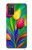 W3926 Colorful Tulip Oil Painting Funda Carcasa Case y Caso Del Tirón Funda para Samsung Galaxy A03S