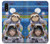 W3915 Raccoon Girl Baby Sloth Astronaut Suit Funda Carcasa Case y Caso Del Tirón Funda para Samsung Galaxy A01