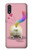 W3923 Cat Bottom Rainbow Tail Funda Carcasa Case y Caso Del Tirón Funda para Samsung Galaxy A01