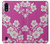 W3924 Cherry Blossom Pink Background Funda Carcasa Case y Caso Del Tirón Funda para Samsung Galaxy A01