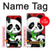 W3929 Cute Panda Eating Bamboo Funda Carcasa Case y Caso Del Tirón Funda para Samsung Galaxy A01