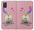 W3923 Cat Bottom Rainbow Tail Funda Carcasa Case y Caso Del Tirón Funda para Samsung Galaxy A51