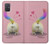 W3923 Cat Bottom Rainbow Tail Funda Carcasa Case y Caso Del Tirón Funda para Samsung Galaxy A71