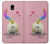 W3923 Cat Bottom Rainbow Tail Funda Carcasa Case y Caso Del Tirón Funda para Samsung Galaxy J7 (2018), J7 Aero, J7 Top, J7 Aura, J7 Crown, J7 Refine, J7 Eon, J7 V 2nd Gen, J7 Star