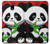 W3929 Cute Panda Eating Bamboo Funda Carcasa Case y Caso Del Tirón Funda para Samsung Galaxy J3 (2018), J3 Star, J3 V 3rd Gen, J3 Orbit, J3 Achieve, Express Prime 3, Amp Prime 3