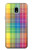 W3942 LGBTQ Rainbow Plaid Tartan Funda Carcasa Case y Caso Del Tirón Funda para Samsung Galaxy J3 (2018), J3 Star, J3 V 3rd Gen, J3 Orbit, J3 Achieve, Express Prime 3, Amp Prime 3