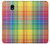 W3942 LGBTQ Rainbow Plaid Tartan Funda Carcasa Case y Caso Del Tirón Funda para Samsung Galaxy J3 (2018), J3 Star, J3 V 3rd Gen, J3 Orbit, J3 Achieve, Express Prime 3, Amp Prime 3