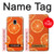 W3946 Seamless Orange Pattern Funda Carcasa Case y Caso Del Tirón Funda para Samsung Galaxy J3 (2018), J3 Star, J3 V 3rd Gen, J3 Orbit, J3 Achieve, Express Prime 3, Amp Prime 3