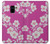 W3924 Cherry Blossom Pink Background Funda Carcasa Case y Caso Del Tirón Funda para Samsung Galaxy A8 (2018)