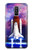 W3913 Colorful Nebula Space Shuttle Funda Carcasa Case y Caso Del Tirón Funda para Samsung Galaxy A6+ (2018), J8 Plus 2018, A6 Plus 2018