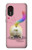 W3923 Cat Bottom Rainbow Tail Funda Carcasa Case y Caso Del Tirón Funda para Samsung Galaxy Xcover 5