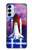W3913 Colorful Nebula Space Shuttle Funda Carcasa Case y Caso Del Tirón Funda para Samsung Galaxy M14
