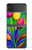 W3926 Colorful Tulip Oil Painting Funda Carcasa Case y Caso Del Tirón Funda para Samsung Galaxy Z Flip 4