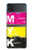 W3930 Cyan Magenta Yellow Key Funda Carcasa Case y Caso Del Tirón Funda para Samsung Galaxy Z Flip 4