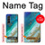 W3920 Abstract Ocean Blue Color Mixed Emerald Funda Carcasa Case y Caso Del Tirón Funda para Samsung Galaxy Z Fold 3 5G