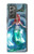 W3911 Cute Little Mermaid Aqua Spa Funda Carcasa Case y Caso Del Tirón Funda para Samsung Galaxy Z Fold2 5G