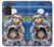 W3915 Raccoon Girl Baby Sloth Astronaut Suit Funda Carcasa Case y Caso Del Tirón Funda para Samsung Galaxy Z Fold2 5G