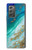 W3920 Abstract Ocean Blue Color Mixed Emerald Funda Carcasa Case y Caso Del Tirón Funda para Samsung Galaxy Z Fold2 5G
