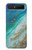 W3920 Abstract Ocean Blue Color Mixed Emerald Funda Carcasa Case y Caso Del Tirón Funda para Samsung Galaxy Z Flip 5G