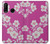 W3924 Cherry Blossom Pink Background Funda Carcasa Case y Caso Del Tirón Funda para Huawei P30 lite