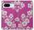 W3924 Cherry Blossom Pink Background Funda Carcasa Case y Caso Del Tirón Funda para Google Pixel 8