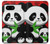 W3929 Cute Panda Eating Bamboo Funda Carcasa Case y Caso Del Tirón Funda para Google Pixel 8