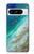 W3920 Abstract Ocean Blue Color Mixed Emerald Funda Carcasa Case y Caso Del Tirón Funda para Google Pixel 8 pro