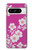 W3924 Cherry Blossom Pink Background Funda Carcasa Case y Caso Del Tirón Funda para Google Pixel 8 pro