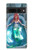 W3911 Cute Little Mermaid Aqua Spa Funda Carcasa Case y Caso Del Tirón Funda para Google Pixel 7 Pro