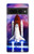 W3913 Colorful Nebula Space Shuttle Funda Carcasa Case y Caso Del Tirón Funda para Google Pixel 7 Pro