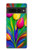 W3926 Colorful Tulip Oil Painting Funda Carcasa Case y Caso Del Tirón Funda para Google Pixel 7 Pro