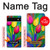 W3926 Colorful Tulip Oil Painting Funda Carcasa Case y Caso Del Tirón Funda para Google Pixel 6a