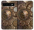 W3927 Compass Clock Gage Steampunk Funda Carcasa Case y Caso Del Tirón Funda para Google Pixel 6a