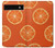 W3946 Seamless Orange Pattern Funda Carcasa Case y Caso Del Tirón Funda para Google Pixel 6a